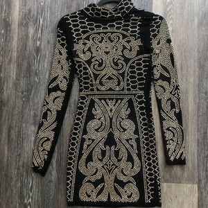 Beaded Long Sleeve Dress